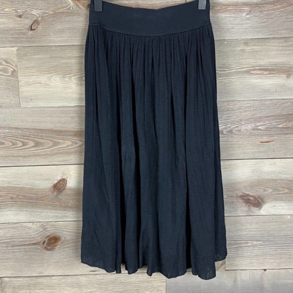 REISS Navy Knit MIDI Skirt XS